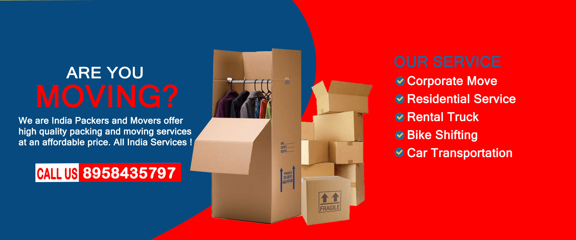 India Packers and Movers Banner